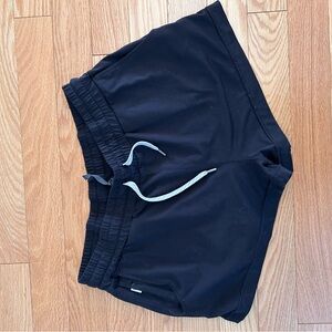Vuori Black Elastic Waist Shorts